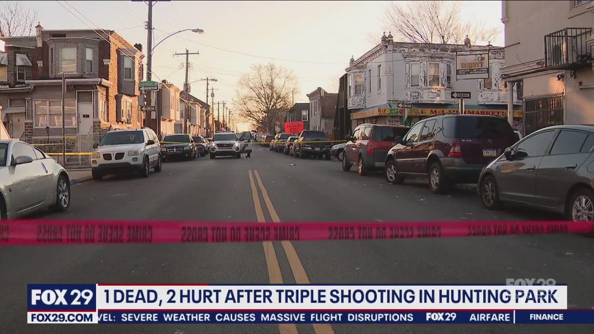 1 dead, 2 hurt after triple shooting in Hunting Park